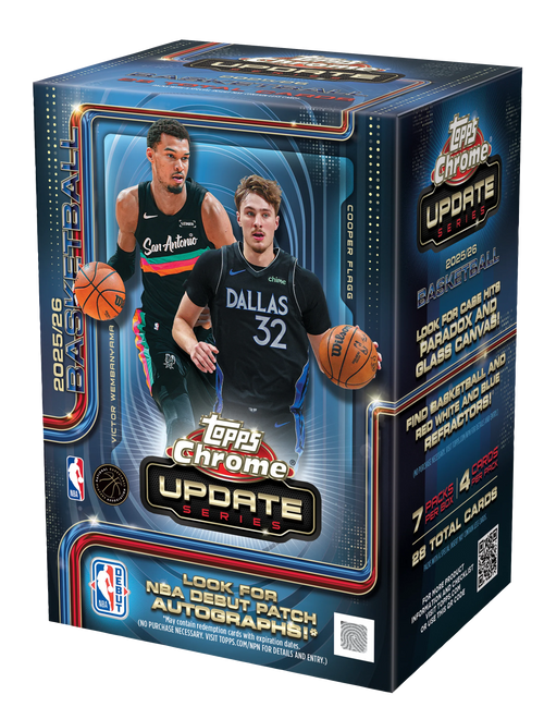 Caja de tarjetas 2025-26 Topps Chrome Updates Basketball Value Box