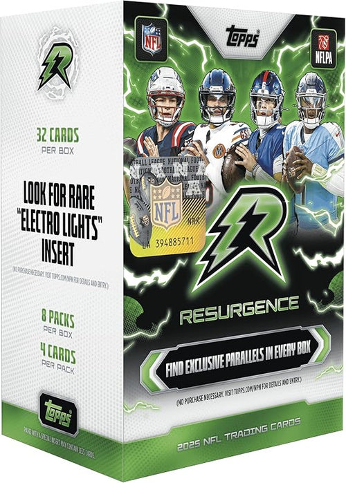 Caja de tarjetas 2025 Topps Resurgence Football Value Box